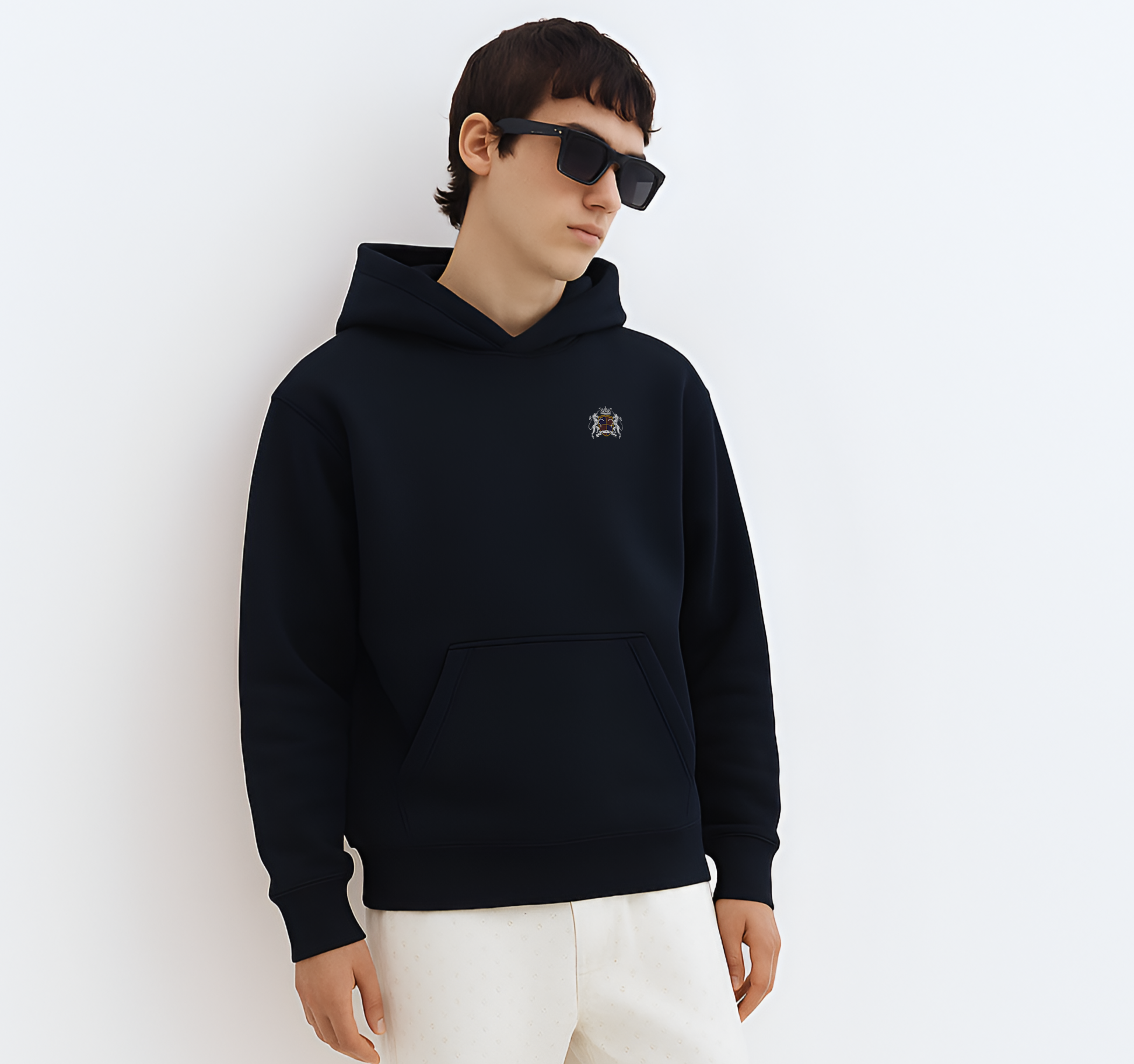 Men's Relaxed Navy Hoodie