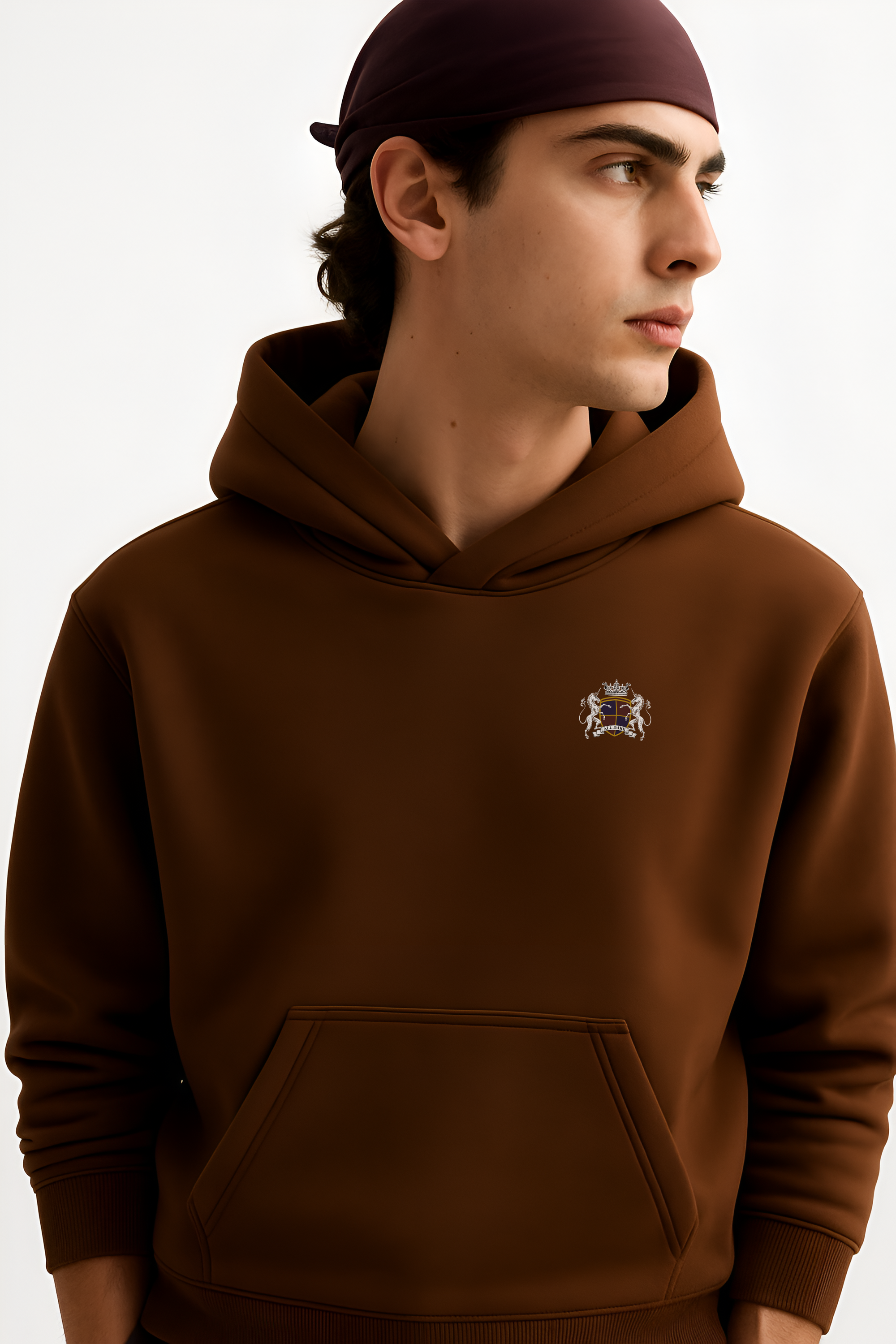 Men's Relaxed Coffee Brown Hoodie