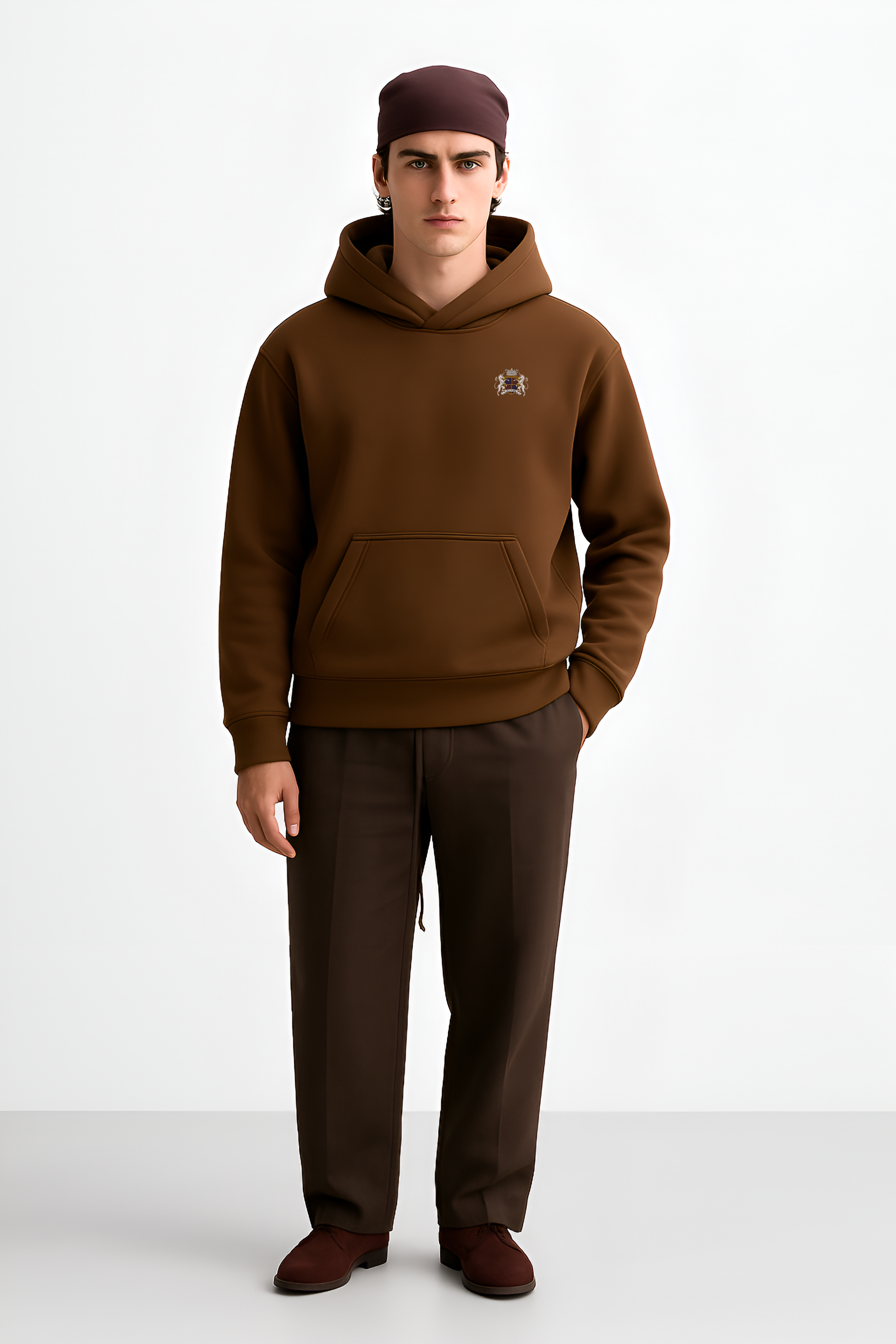 Men's Relaxed Coffee Brown Hoodie