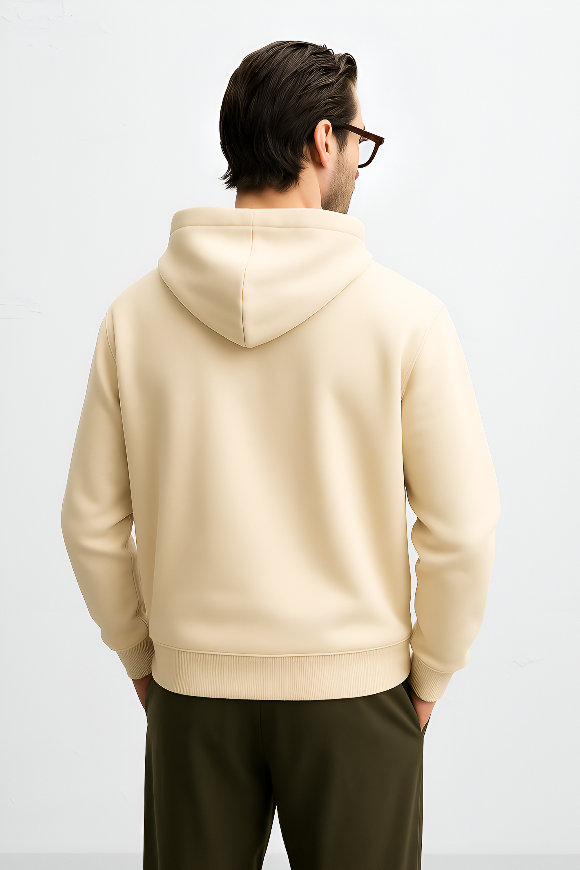 Men's Relaxed Cream Hoodie