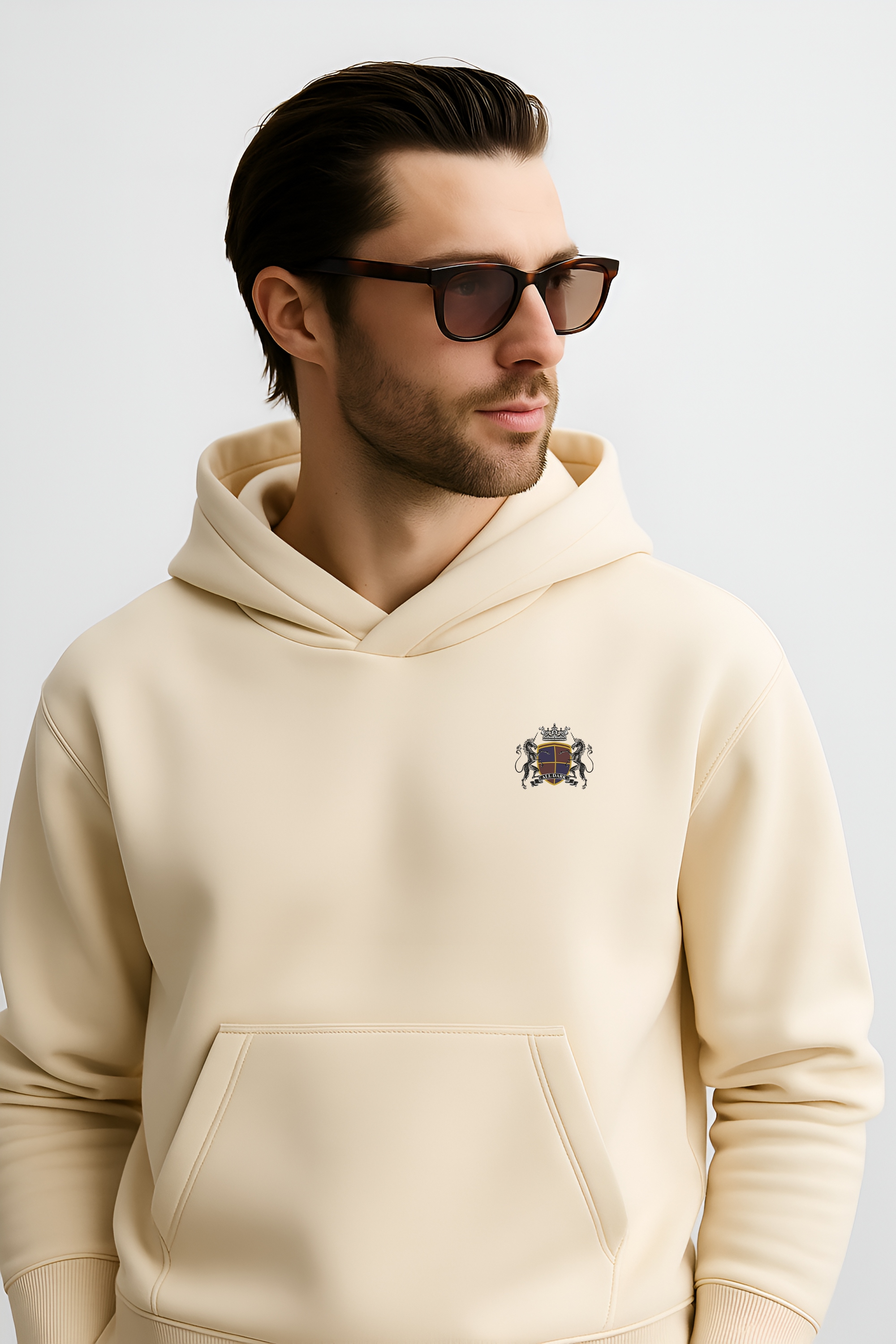 Men's Relaxed Cream Hoodie