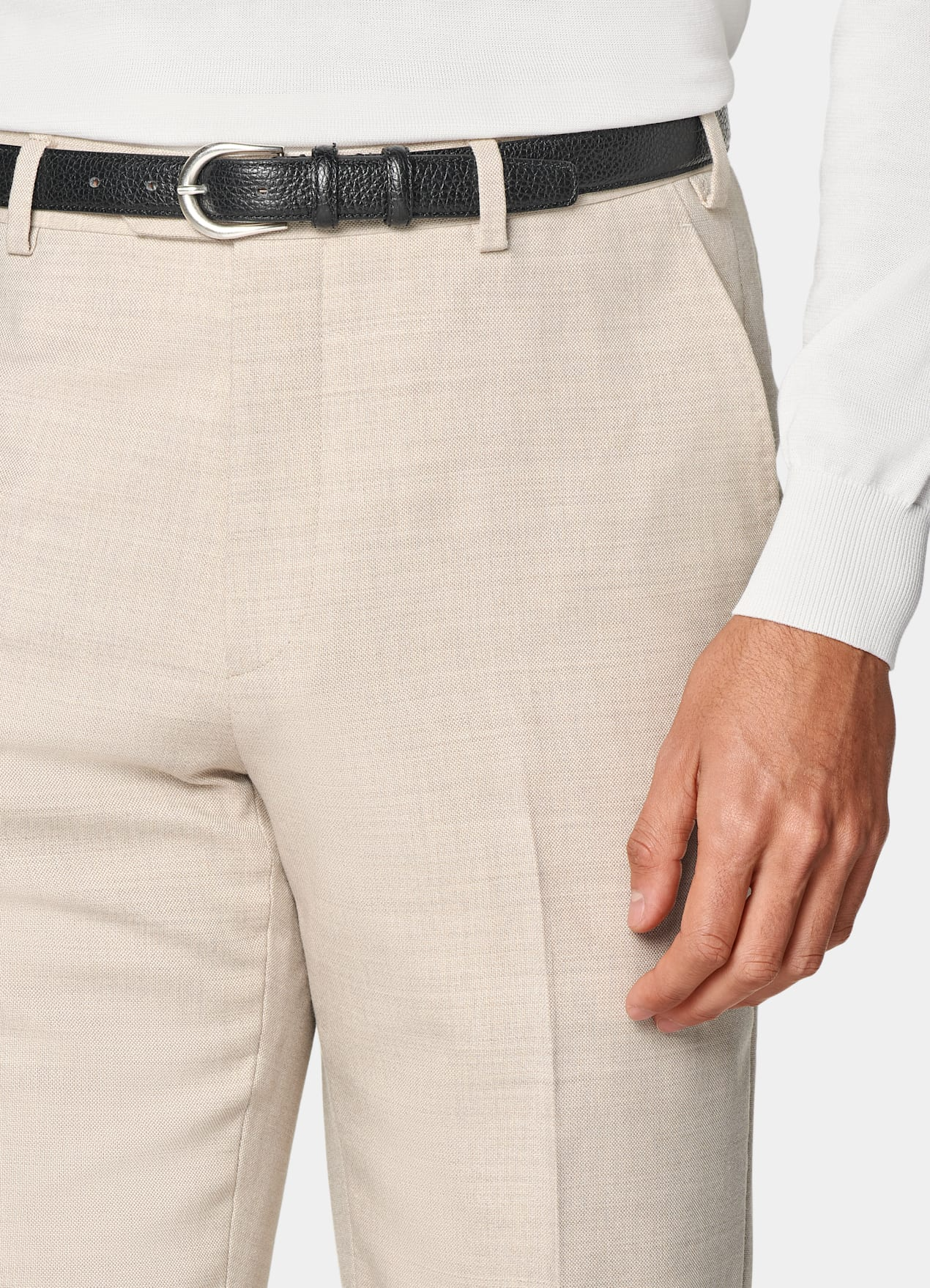 Slim Fit Trousers - Biege