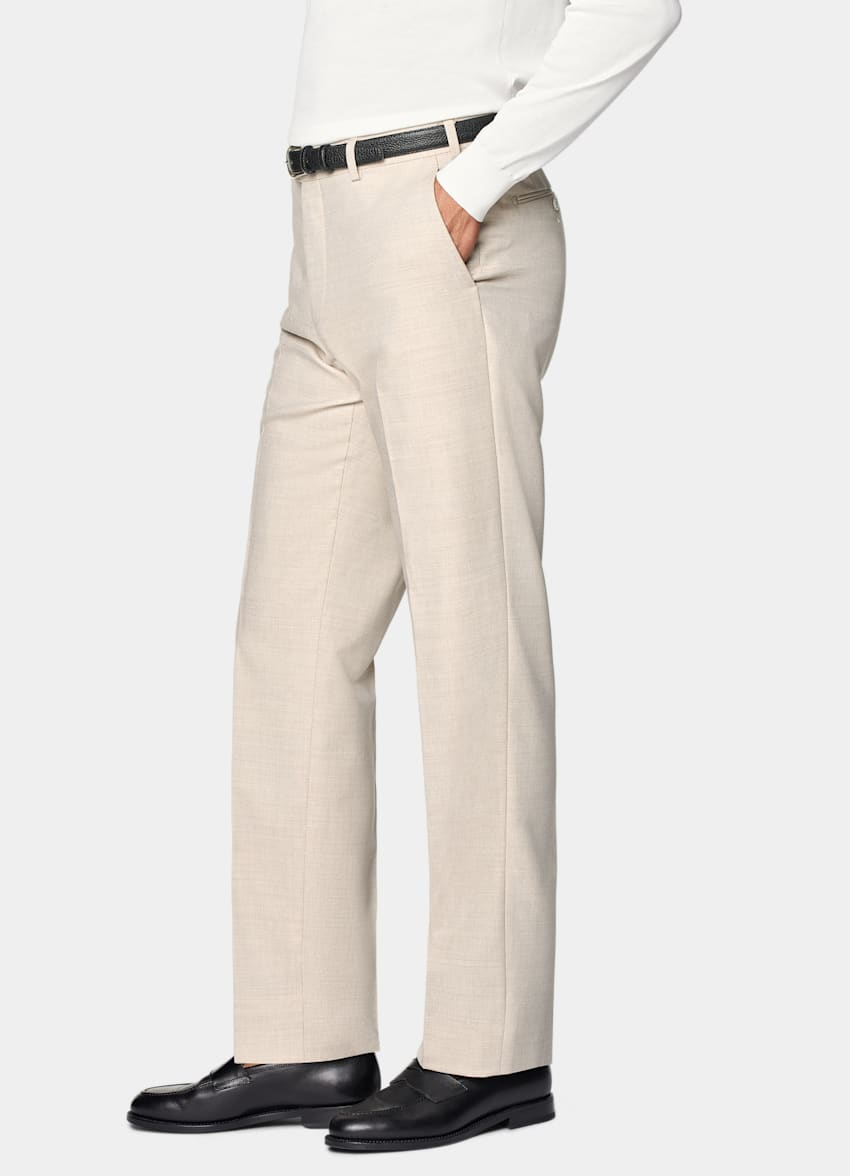 Slim Fit Trousers - Biege