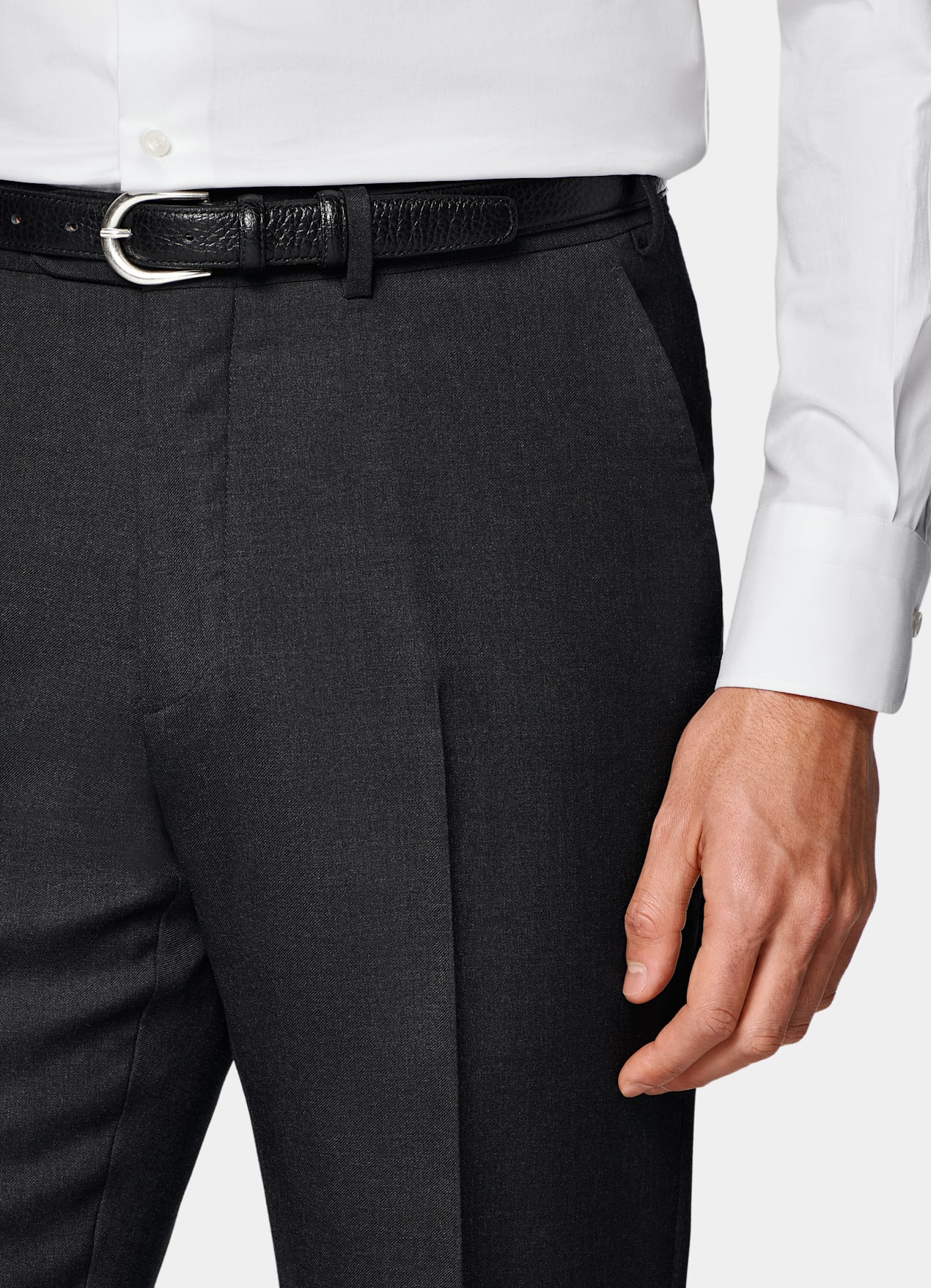 Slim Fit Trousers - Charcoal