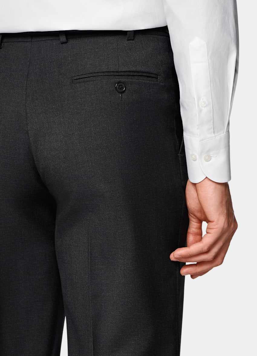 Slim Fit Trousers - Charcoal