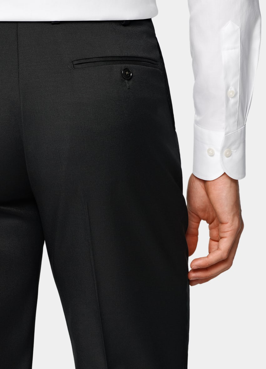 Slim Fit Trousers - Black