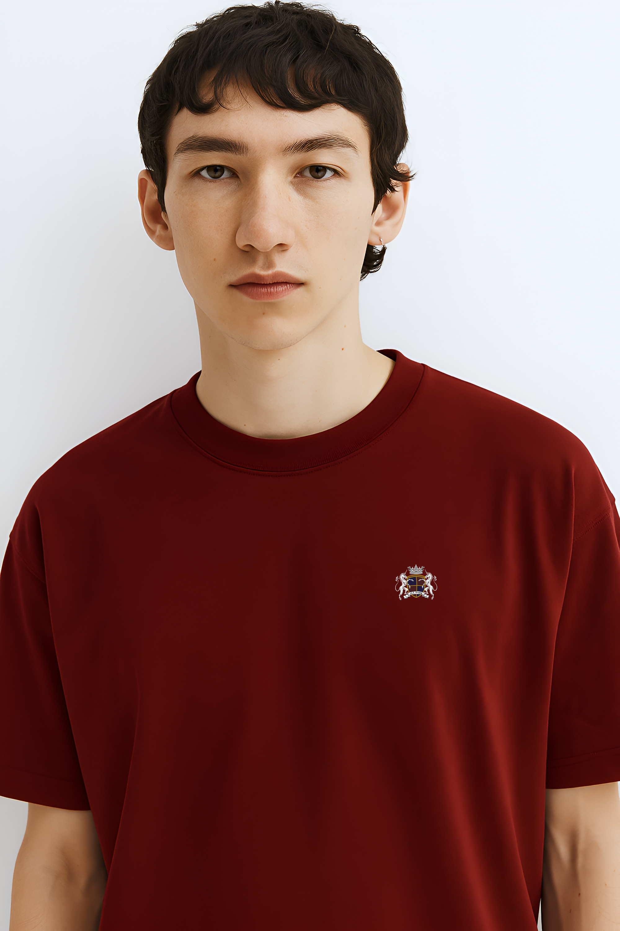 Men's Maroon Oversize T-Shirt