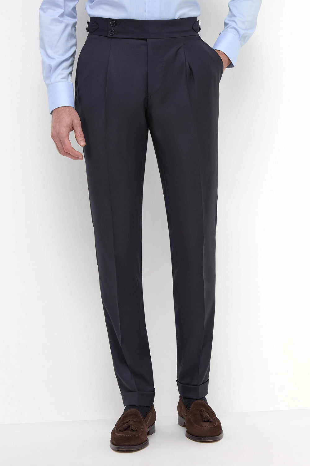 Italian Trousers - Navy Blue