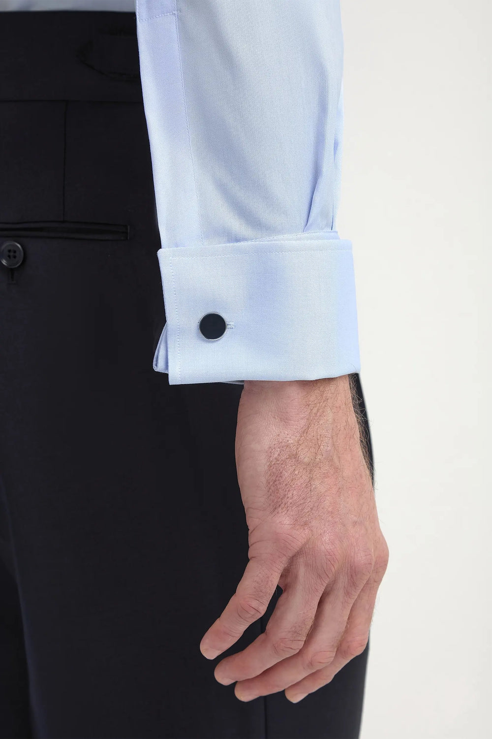 French Double Cuff Shirt - Powder Blue