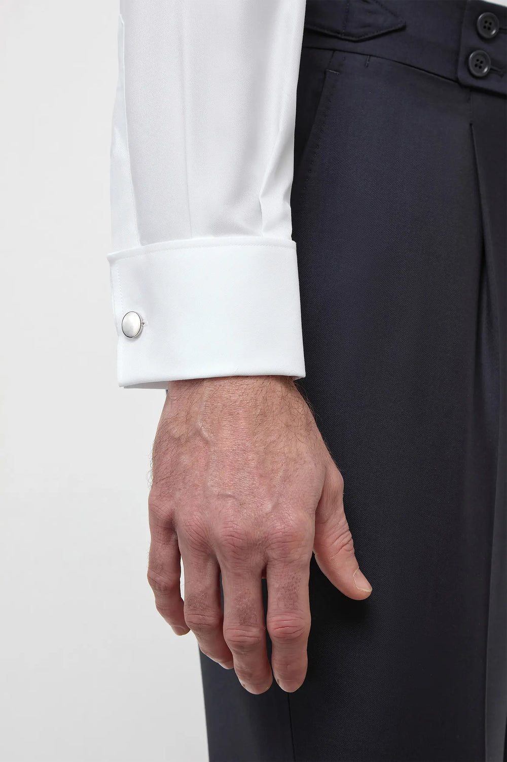 French Double Cuff Shirt - White