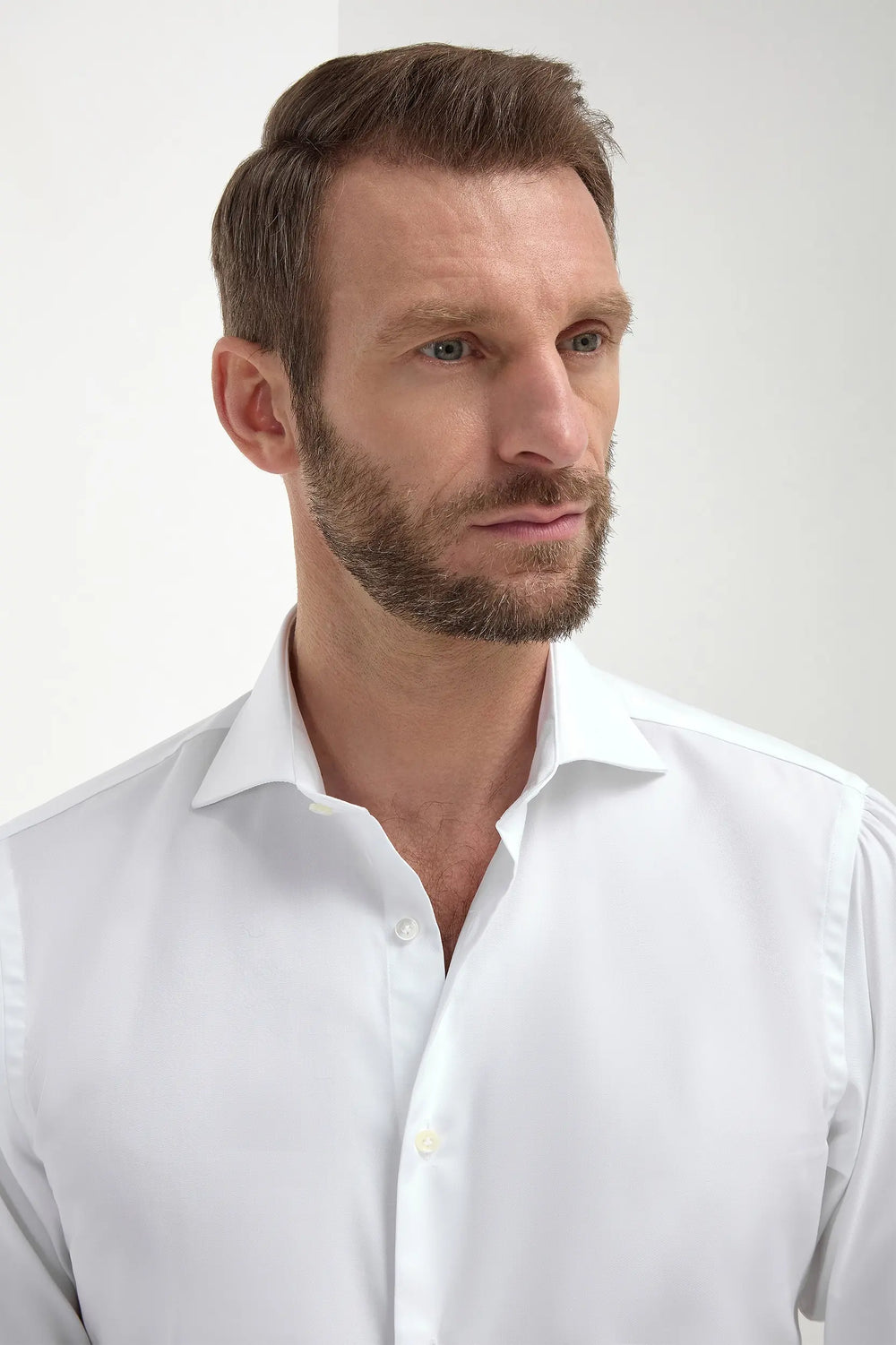 Cutaway Collar Shirt - White